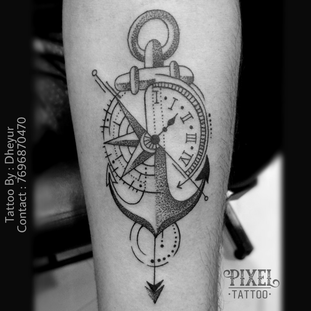 Compass-anchor-Tattoo