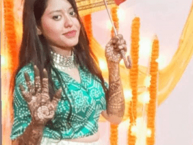 Bridal Mehndi design on mehndi day